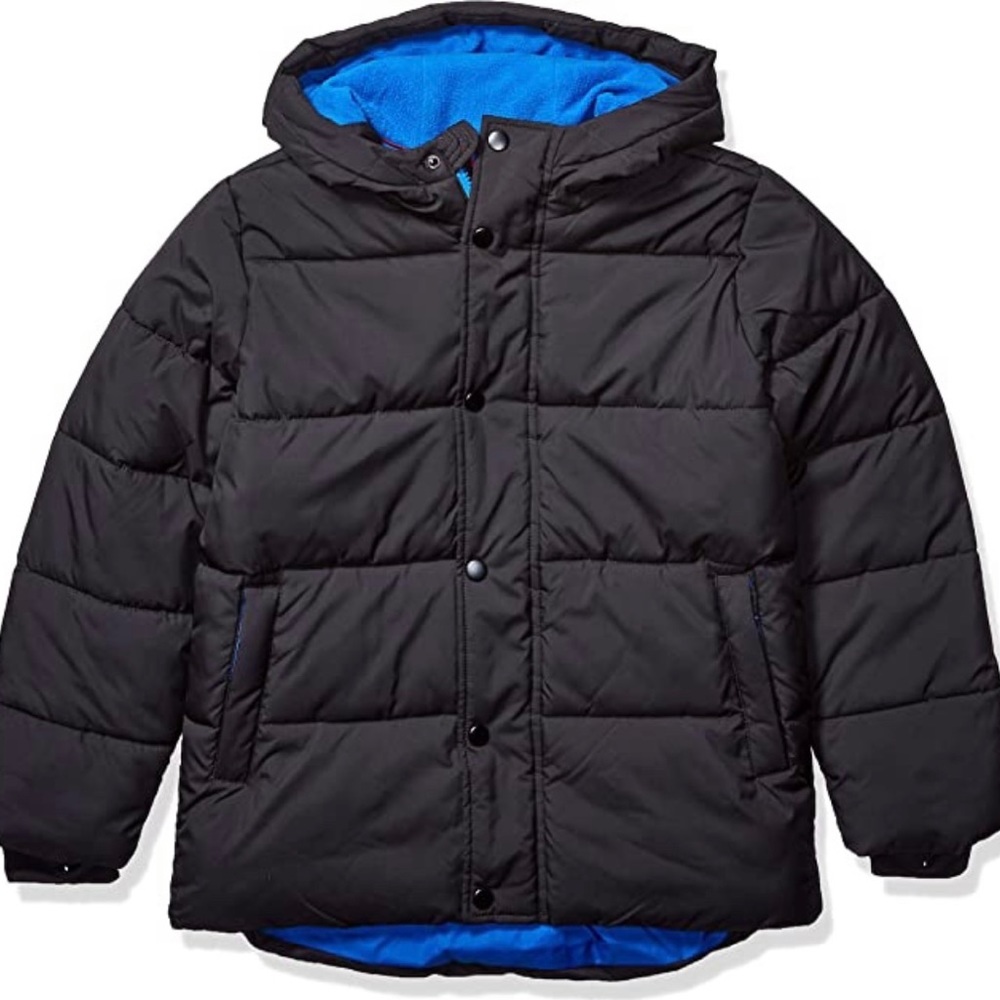 Boys All in Motion Blue and Black Winter Coat, size large